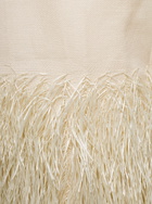Jacquemus la Robe Raphia Midi Cream White Dress With Fringes And Cut-out In Cotton Canvas Woman