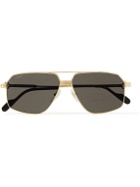 Cartier Eyewear - Aviator-Style Gold-Tone Sunglasses