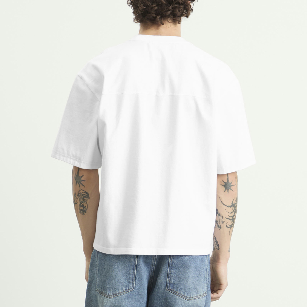 Le Père Men's Double Sleeve T-Shirt in White