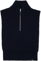 MM6 Maison Margiela Navy Knit Dickey Top