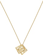 Ksubi Gold Dripps Box Cross Necklace