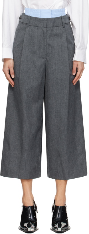 Photo: Juun.J Gray Double Waisted Tucked Trousers
