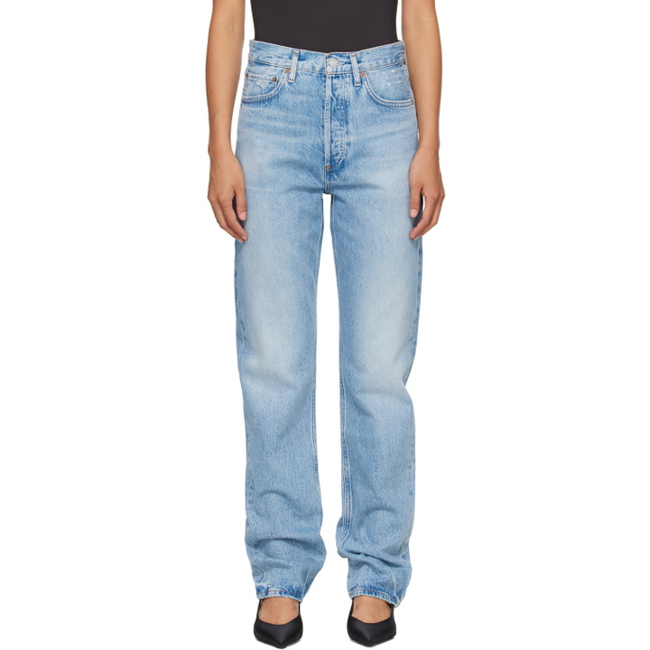 Photo: AGOLDE Blue 90's Mid Rise Straight Jeans