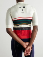 Pas Normal Studios - Mechanism Logo-Print Striped Cycling Jersey - White