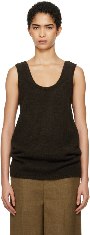 Photo: Carven Brown Knit Tank Top