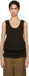 Carven Brown Knit Tank Top