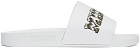 Missoni White Rubber Logo Slides