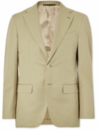 Caruso - Aida Slim-Fit Cropped Cotton and Linen-Blend Suit Jacket - Green