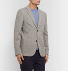 Officine Generale - Slim-Fit Unstructured Gingham Cotton-Blend Seersucker Blazer - Blue