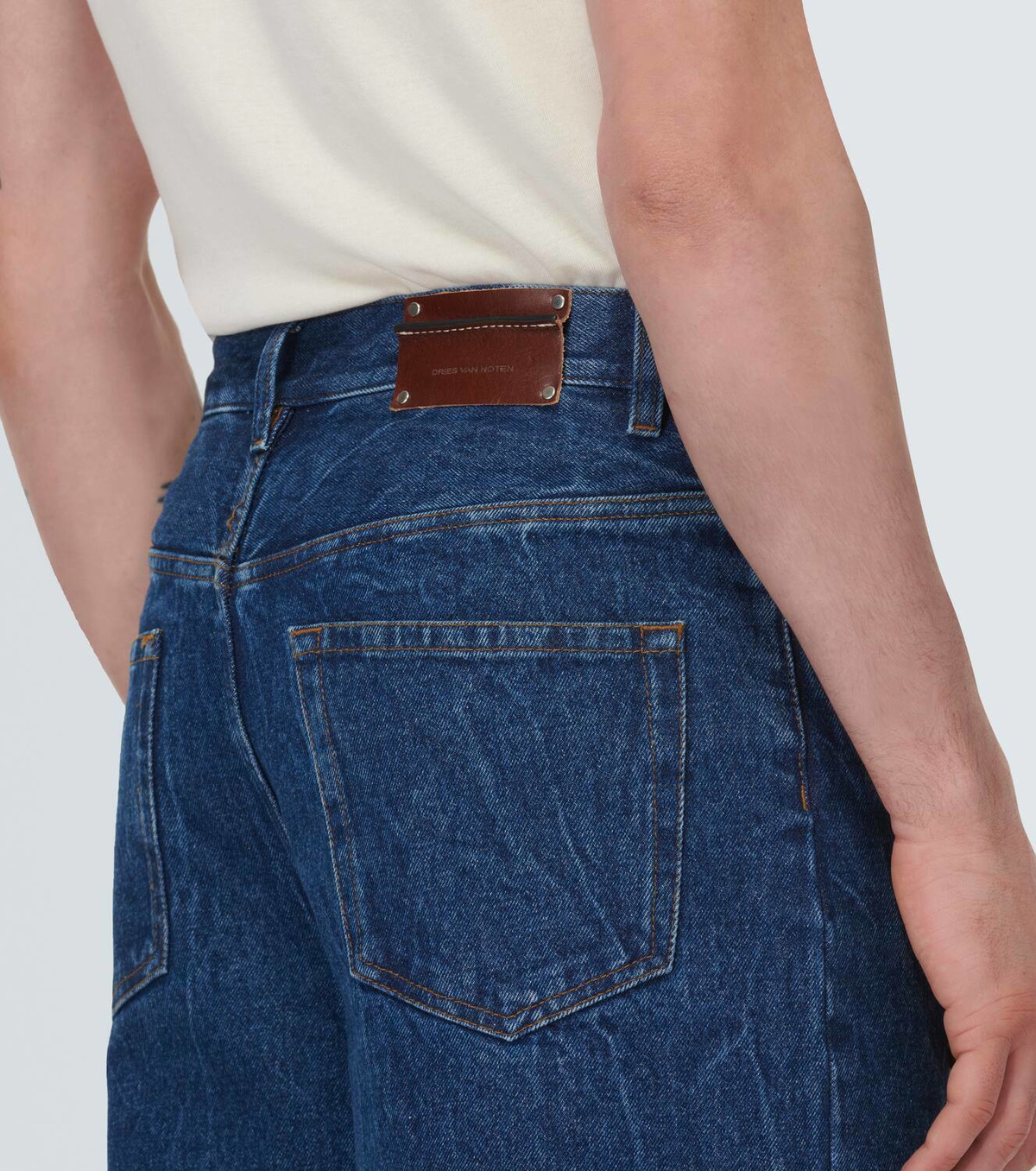 Dries Van Noten Marble-wash wide-leg jeans Dries Van Noten
