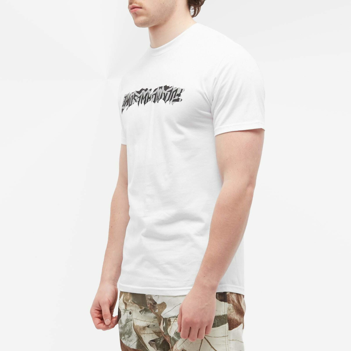 Fucking Awesome Men's Cut Out Logo T-Shirt in White Fucking