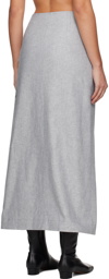 REMAIN Birger Christensen Gray Wrap Maxi Skirt