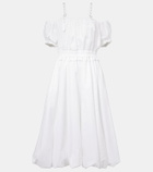 Noir Kei Ninomiya Off-shoulder cotton poplin midi dress