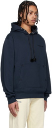 Helmut Lang Navy Cotton Hoodie