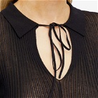 Wood Wood Women's Wendy Knit Polo Top in Black