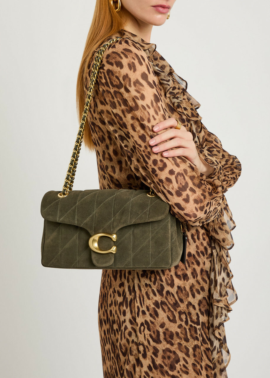 Coach Tabby 26 Quilted Suede Shoulder bag - Olive - One Size