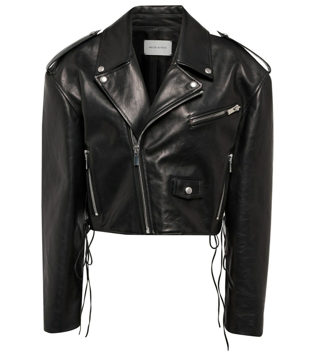 Magda Butrym - Cropped leather biker jacket Magda Butrym
