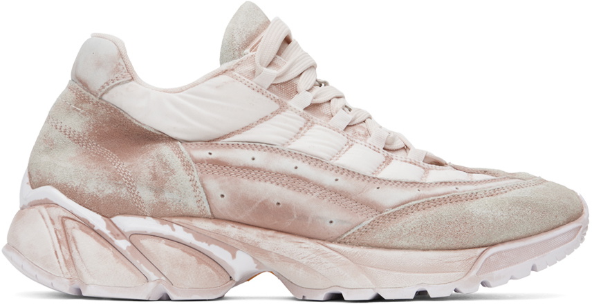MM6 Maison Margiela Pink Distressed Sneakers MM6 Maison Margiela