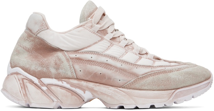 Photo: MM6 Maison Margiela Pink Distressed Sneakers