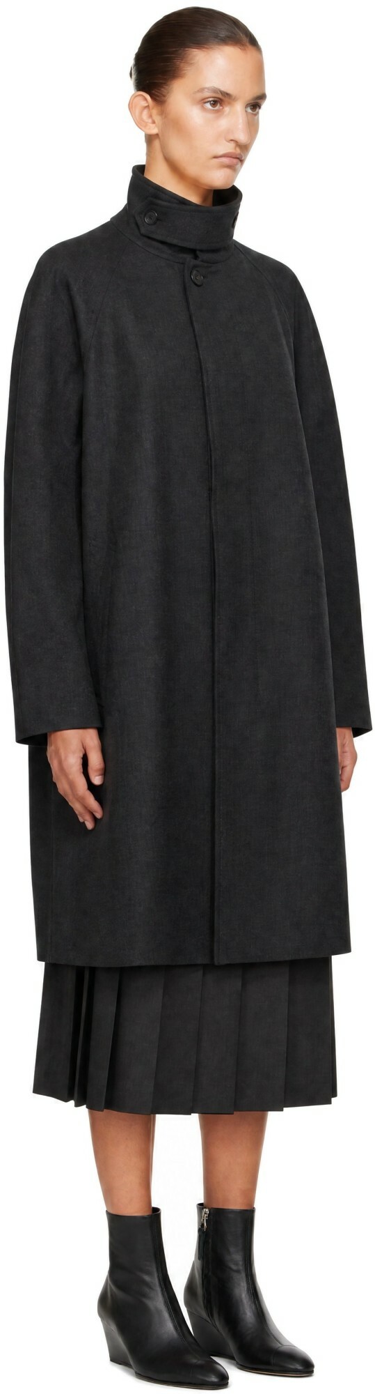 Dunst Gray H-Line Wool Mac Coat