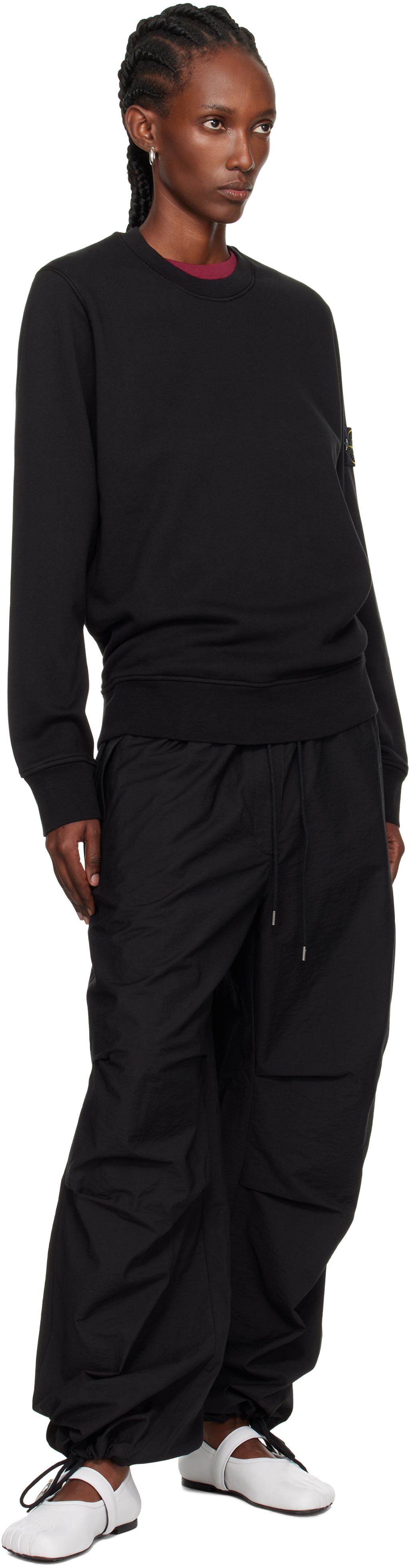 Stone Island Black 6100060 Organic Cotton Fleece Sweatshirt