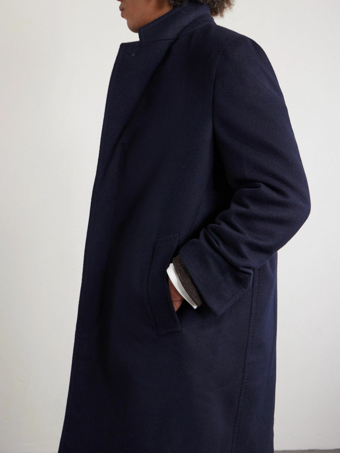 UMIT BENAN - Richard Virgin Wool and Cashmere-Blend Coat - Blue