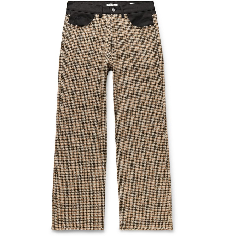 Photo: Our Legacy - Third Cut Houndstooth Wool and Denim Trousers - Brown