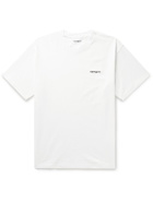 CARHARTT WIP - Logo-Embroidered Cotton-Jersey T-Shirt - White