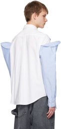 JW Anderson Blue & White Layered Shirt