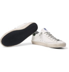 Golden Goose - Superstar Distressed Leather and Suede Sneakers - White