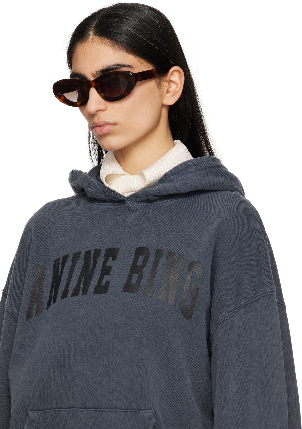 ANINE BING Brown Roma Sunglasses