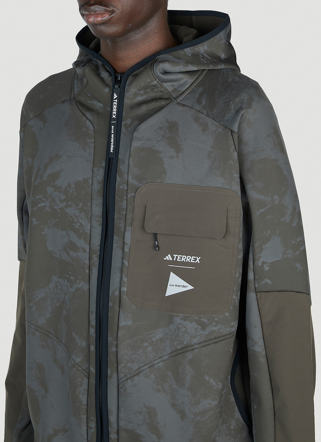 adidas Terrex x And Wander Graphic Print Hooded Jacket adidas
