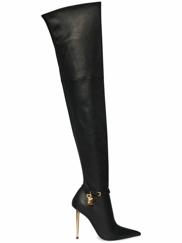 Photo: TOM FORD - 105mm Padlock Leather Over-the-knee Boot