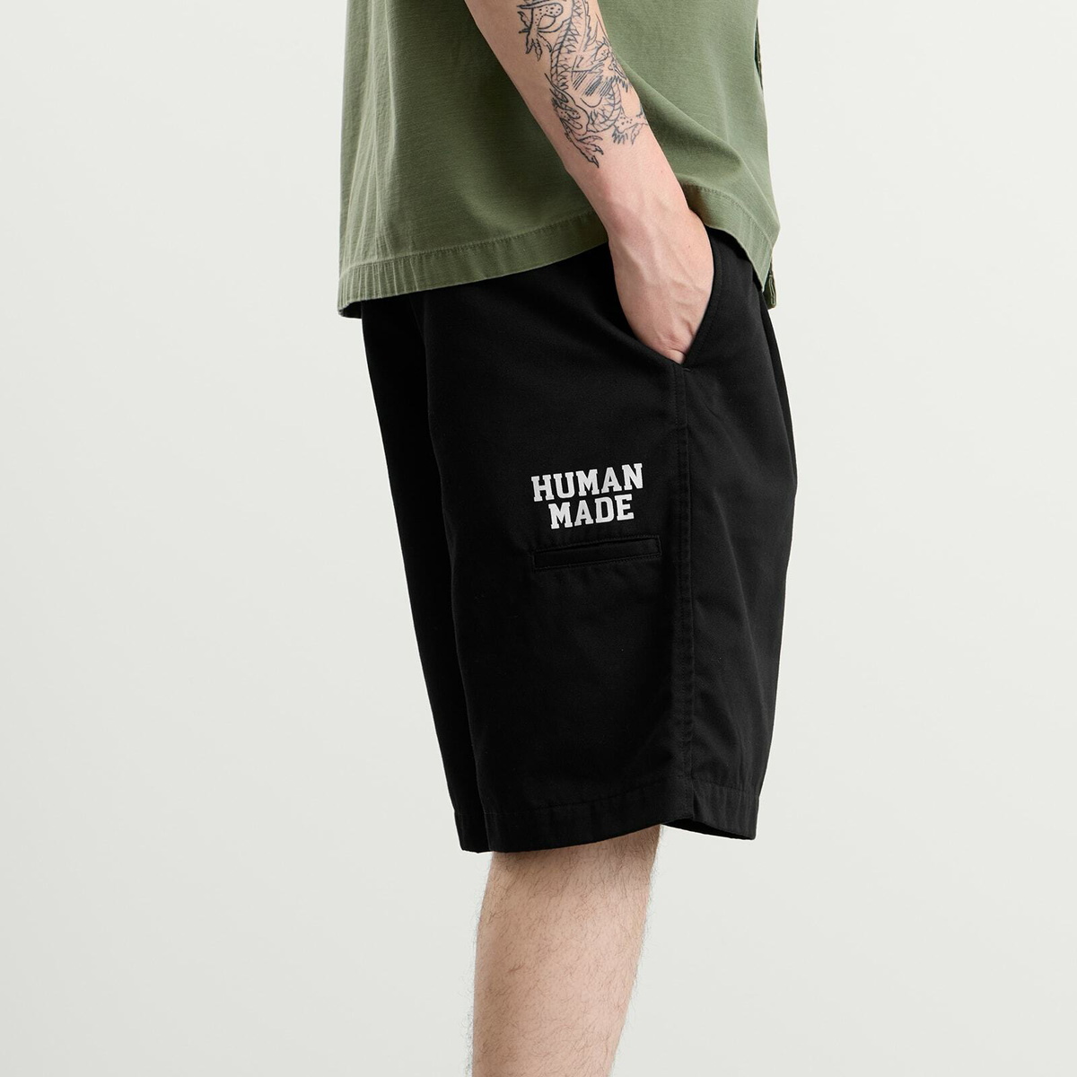 Human Made Men's Pleated Skater Shorts in Black