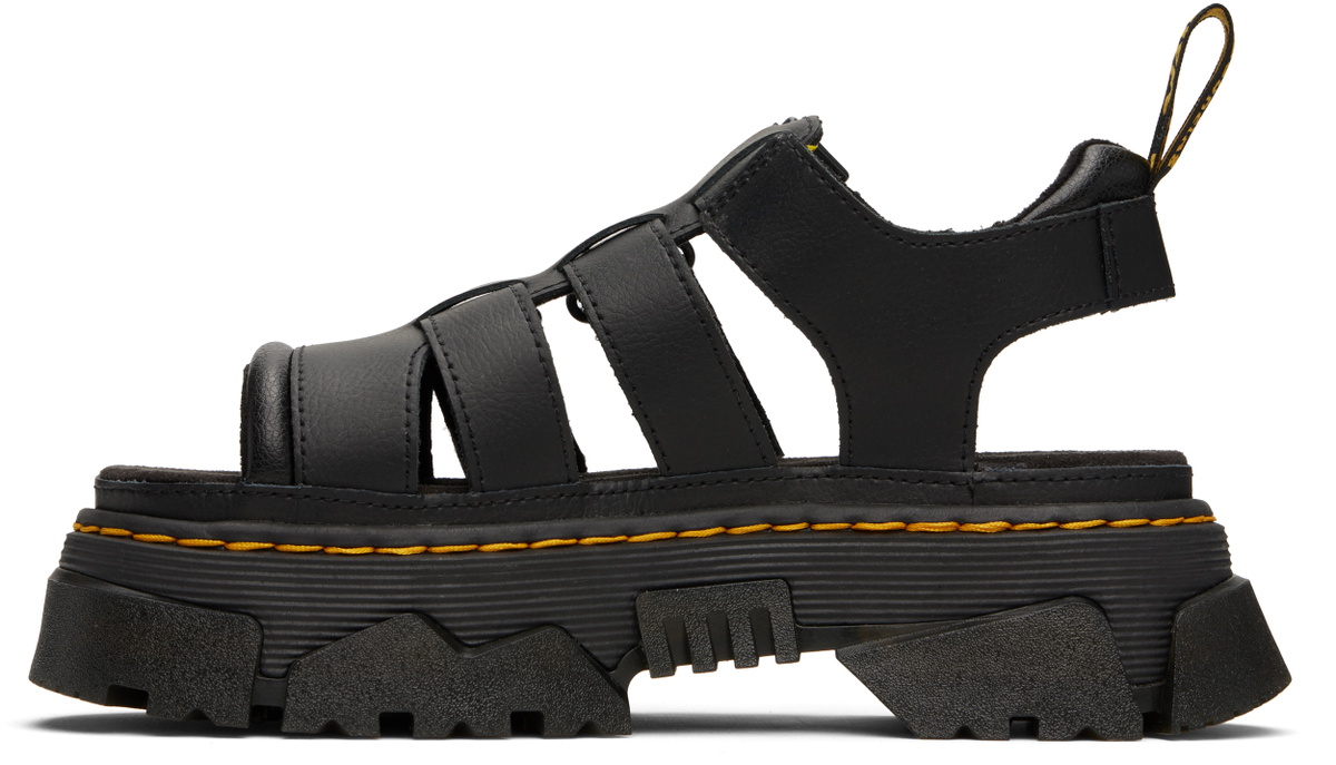 Dr. Martens Black Mattison 3 Strap Sandals