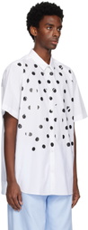 Raf Simons White Polka Dot Shirt