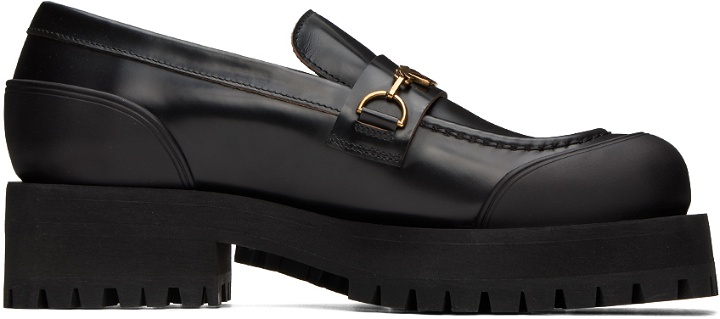 Photo: Palm Angels Black Brushed Loafers