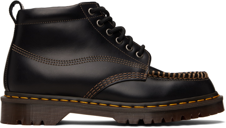 Photo: Dr. Martens Black Lowell Chukka Moc Toe Leather Ankle Boots