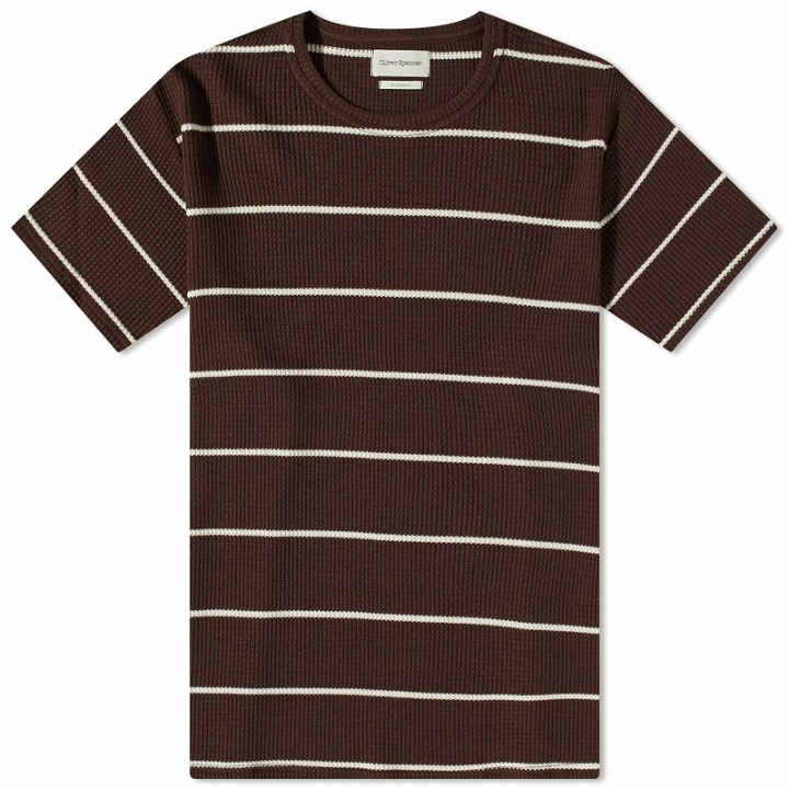 Photo: Oliver Spencer Men's Conduit T-Shirt in Chocolate Brown