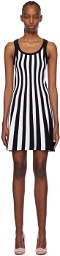 Moschino White & Black Archive Stripes Minidress