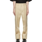 Jil Sander Beige Wool Turn Up Cuff Trousers