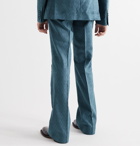 AMIRI - Metallic Velvet-Jacquard Trousers - Blue