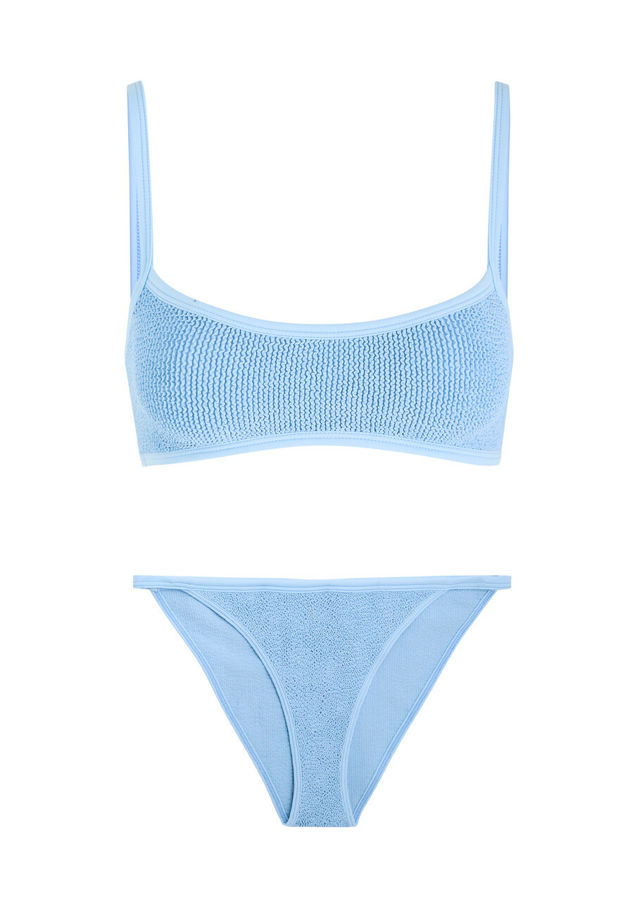 Hunza G Tyler Seerksucker Bikini - Light Blue - One Size