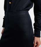 Bottega Veneta Knitted silk midi skirt