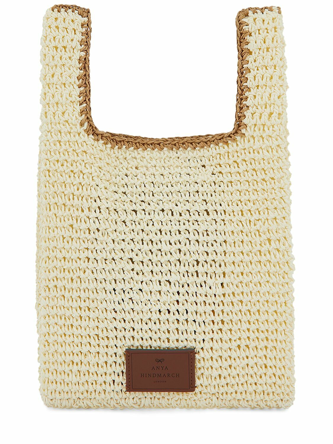 Anya Hindmarch Women's Oversize Raffia Clutch Bag Beige
