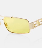 Versace Greca rectangular sunglasses