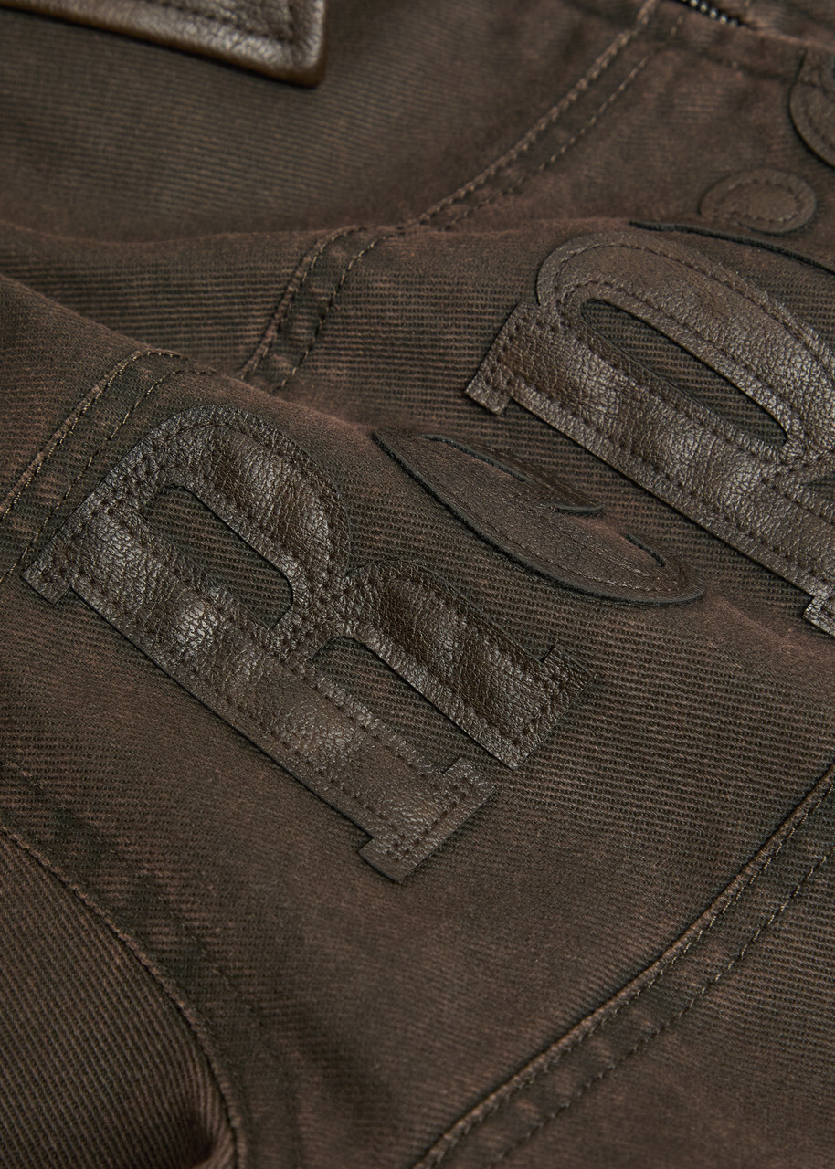 Represent Roscoe Logo-appliquéd Cotton-twill Bomber Jacket Brown