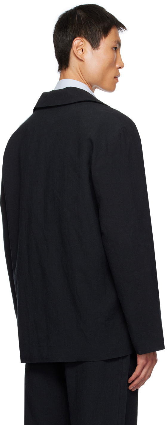 XENIA TELUNTS Black Notched Lapel Blazer