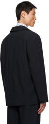 XENIA TELUNTS Black Notched Lapel Blazer