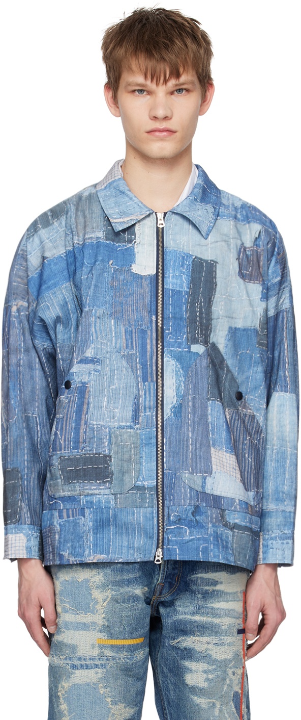 Photo: FDMTL Blue Printed Patchwork Jacket
